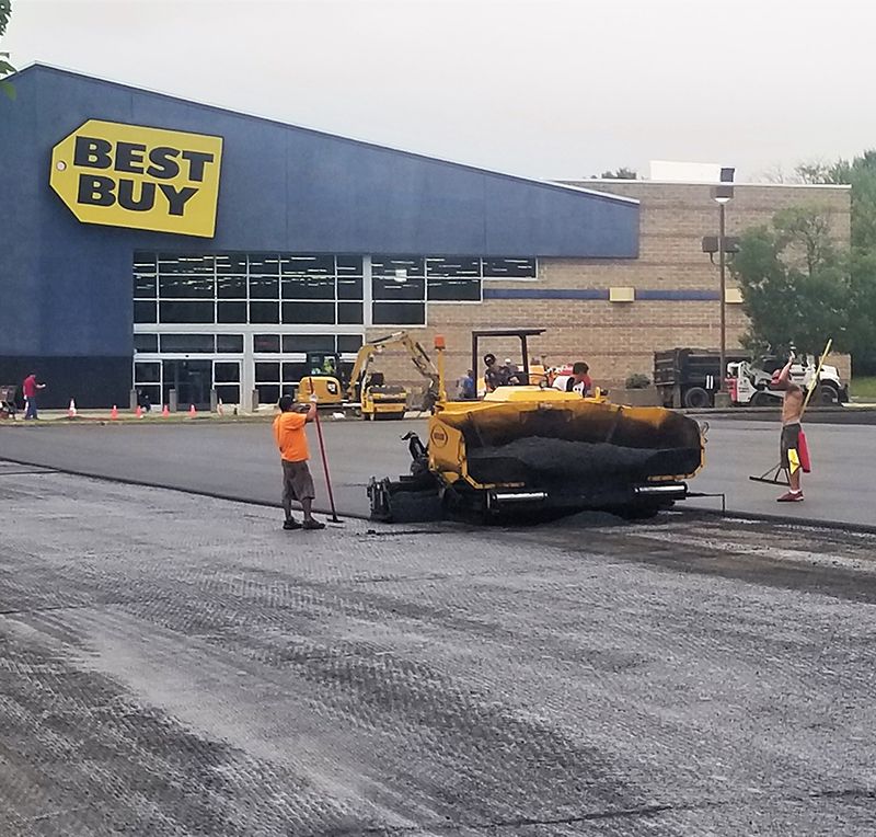 Photo of commercial paving in progress