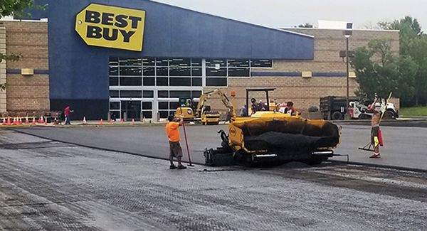 Photo of commercial paving in progress